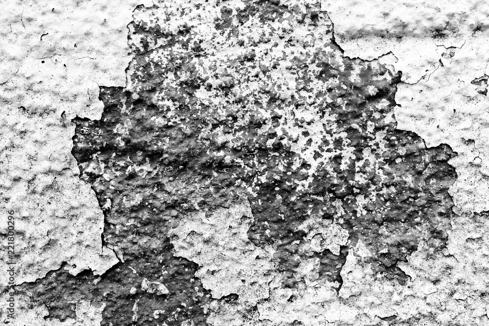 Fototapeta premium Wall fragment with scratches and cracks. It can be used as a background