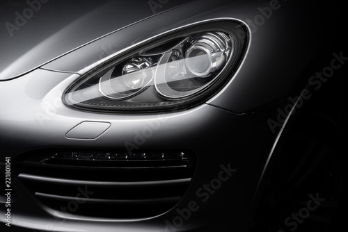 Car detailing series: Clean headlights of gray SUV