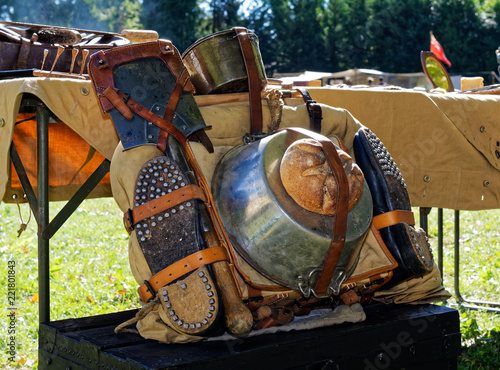 Konstfotografi Sac équipement soldat guerre 14-18