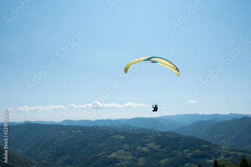 Gleitschirm Landschaft, Paraglider