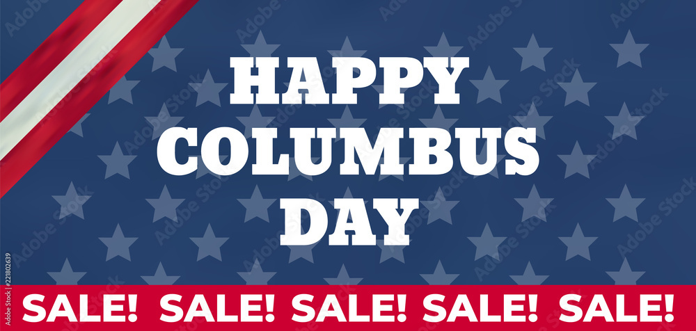 Columbus Day United States national holiday with Columbus ship. Happy Columbus Day vector illustration Columbus Day United States national holiday with Columbus ship. Happy Columbus Day vector illustration