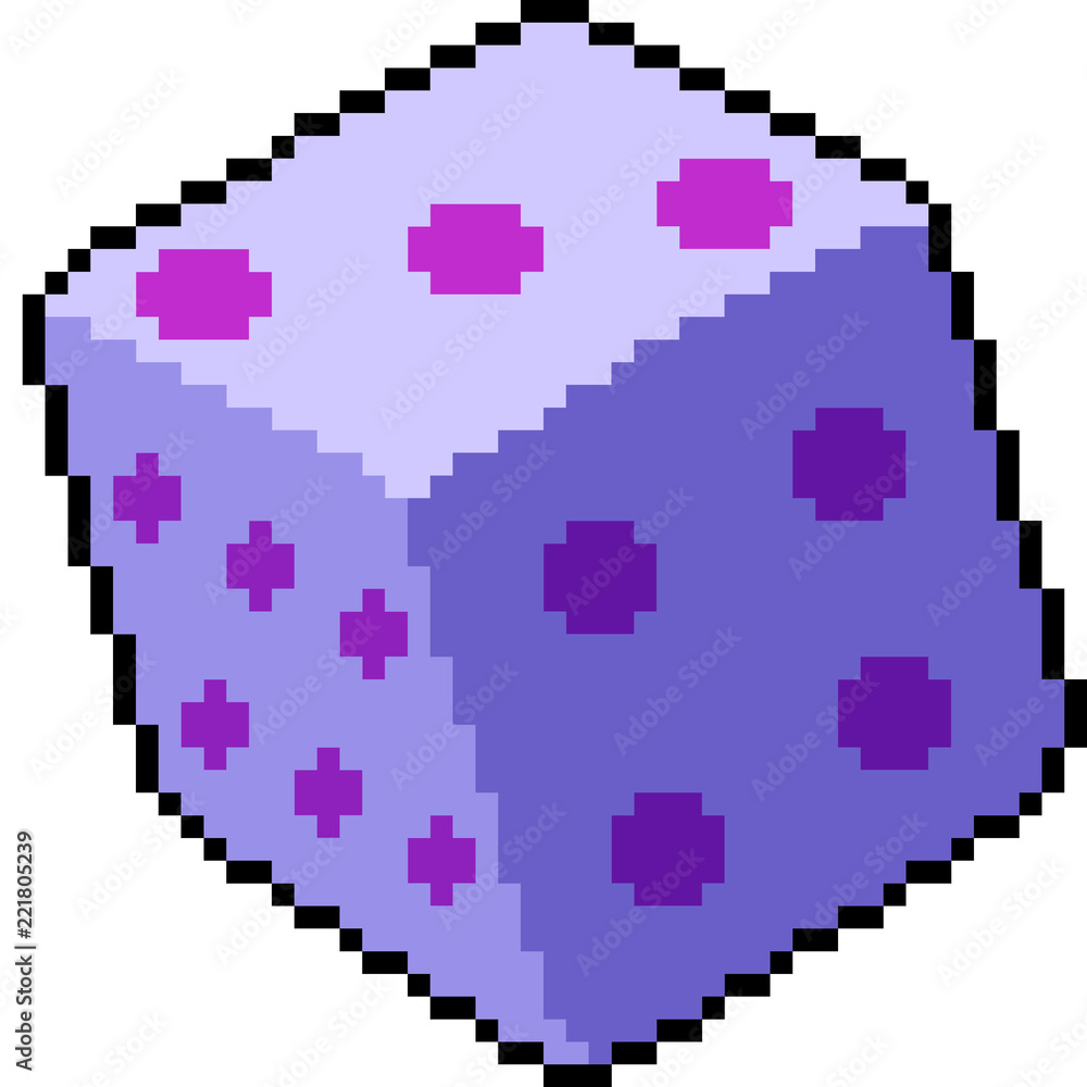 vector pixel art dice roll Stock Vector Adobe Stock