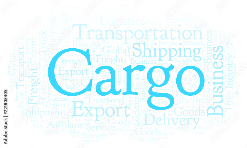 Obraz premium Cargo word cloud.