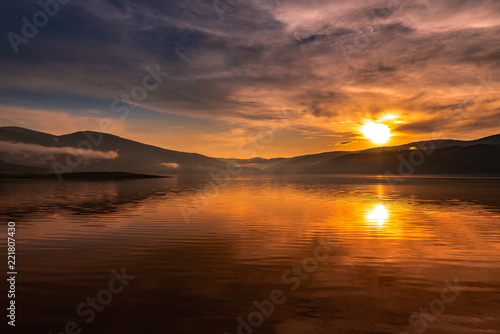 Mountain Lake sunset 