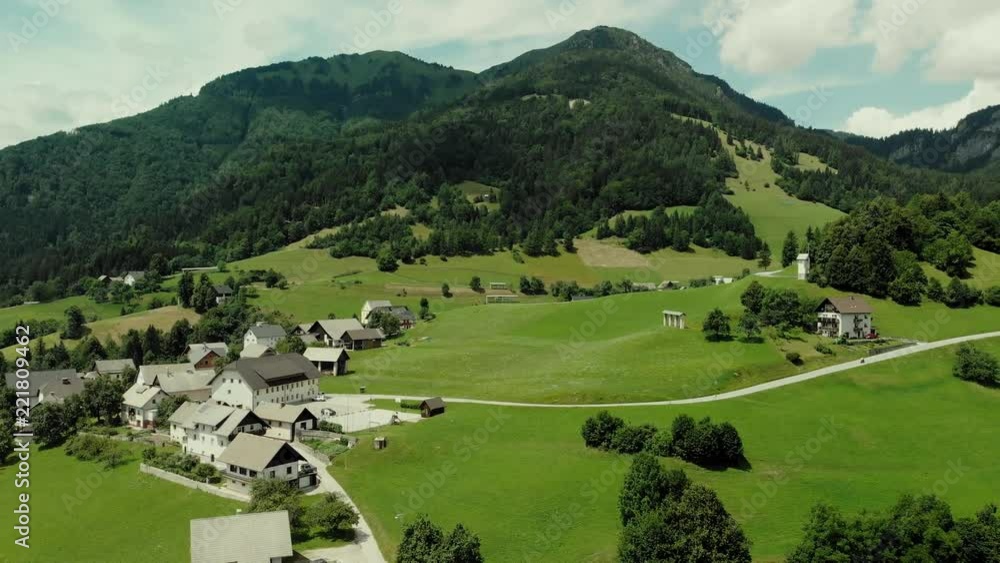 View over Spodnja Sorica village, Slovenia View over Spodnja Sorica village, Slovenia