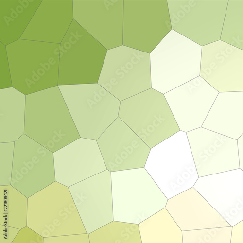 Yellow, green and white Big Hexagon in square shape background illustration.