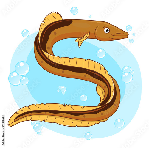 Cheerful eel fish