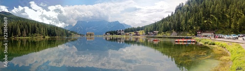 Lake Misurina is the pearl of the Dolomites.