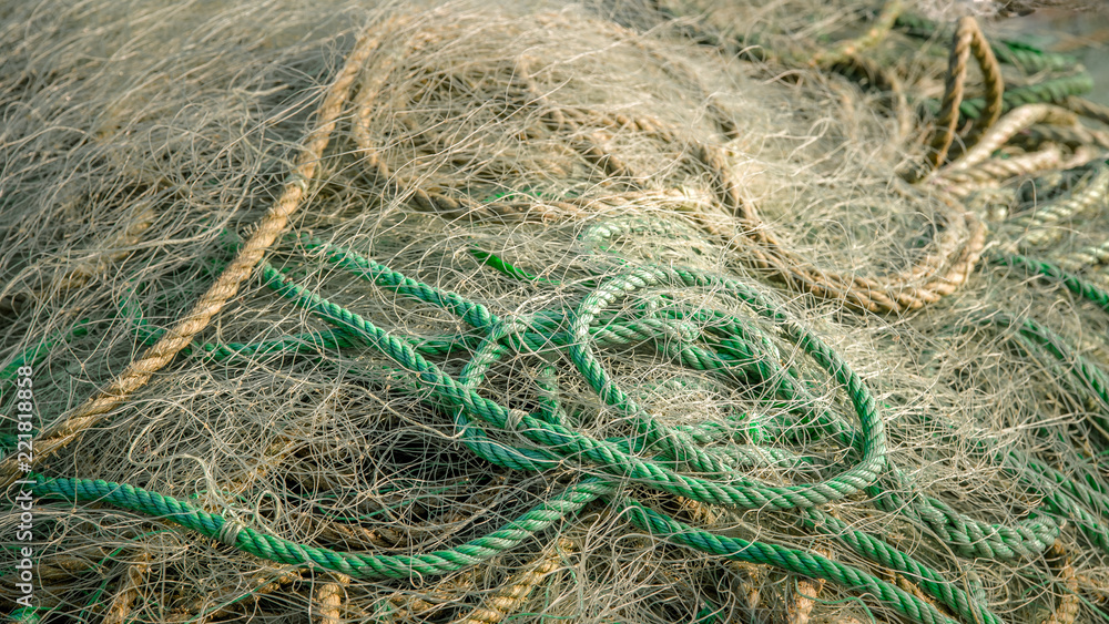 Fishing net at rest Fishing net at rest