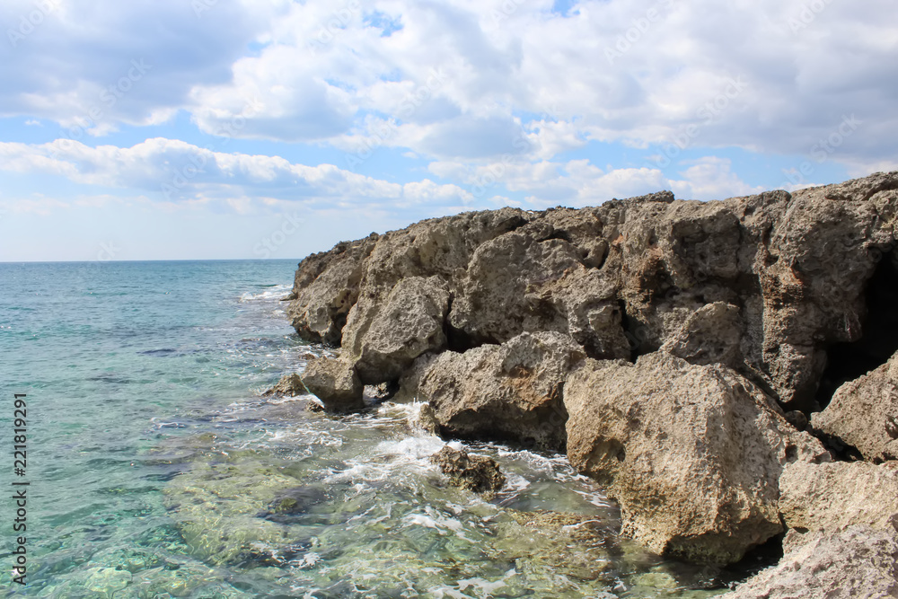 very beautiful coast of Ionic sea, Puglia. Italy
