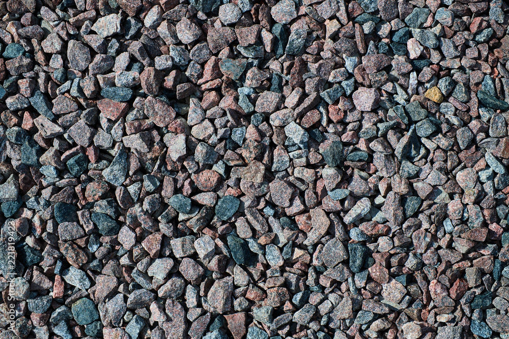 Colored gravel stones background Colored gravel stones background