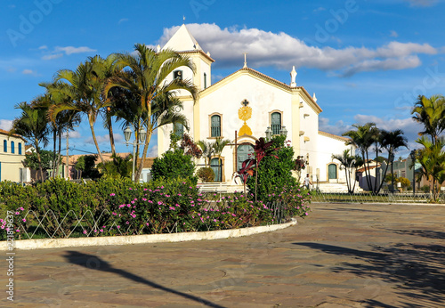 Square in front of the church of Matriz do Santissimo Sacramento, Rio de Contas, Bahia, Brazil photo