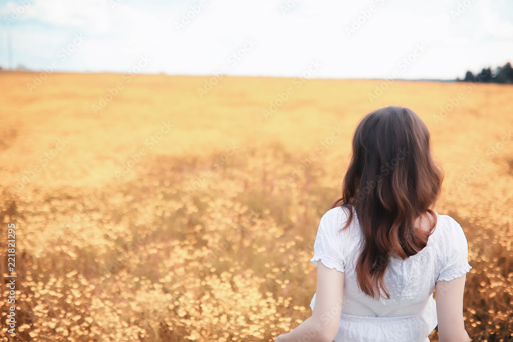 Pregnant woman in nature for a walk in the autumn Pregnant woman in nature for a walk in the autumn