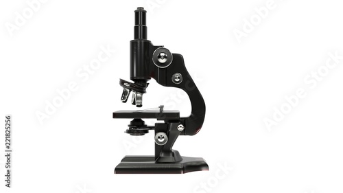 Vintage Microscope on white background 