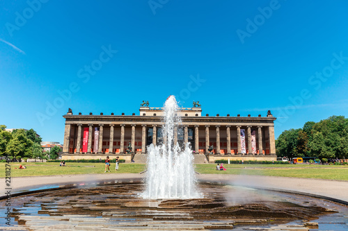 The neoclassical building of the Altes Museum in Berlin.