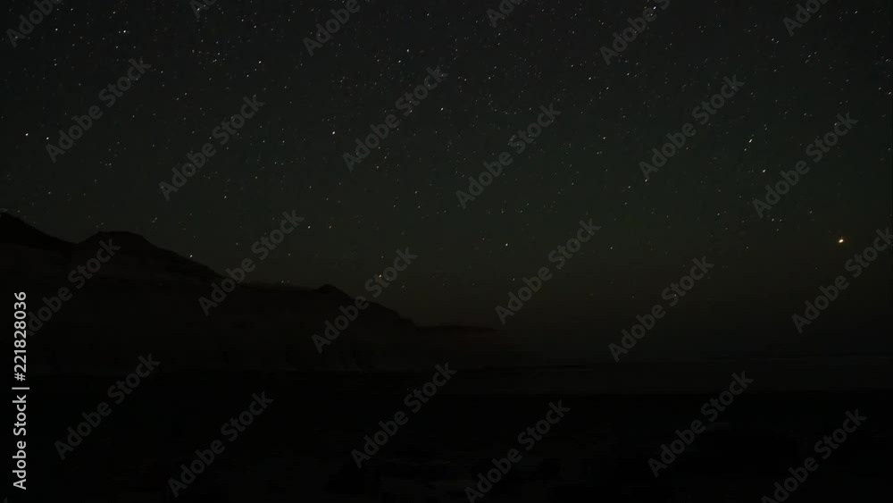 Camp by the mountain. Timelapse of the starry sky Camp by the mountain. Timelapse of the starry sky