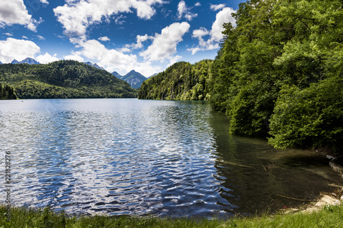 Fototapeta Naklejka Na Ścianę i Meble -  A lake near the the village of Hohenschwangau near Füssen in southwest Bavaria, Germany