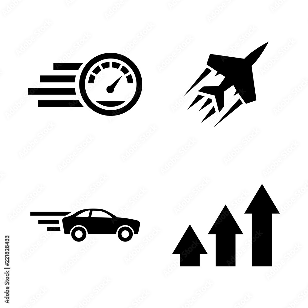 Performance, Speed. Simple Related Vector Icons Set for Video, Mobile ...