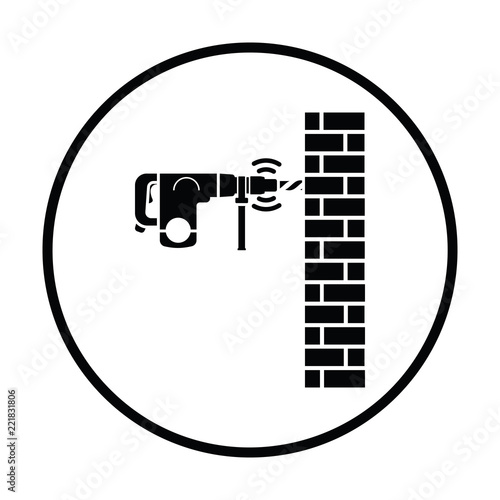 Icon of perforator drilling wall