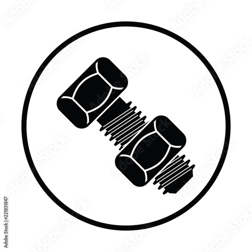 Icon of bolt and nut