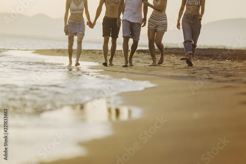 Friends Enjoying Summer Vacation on Beach © LStockStudio