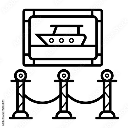 Painting exhibit in fine art museum icon