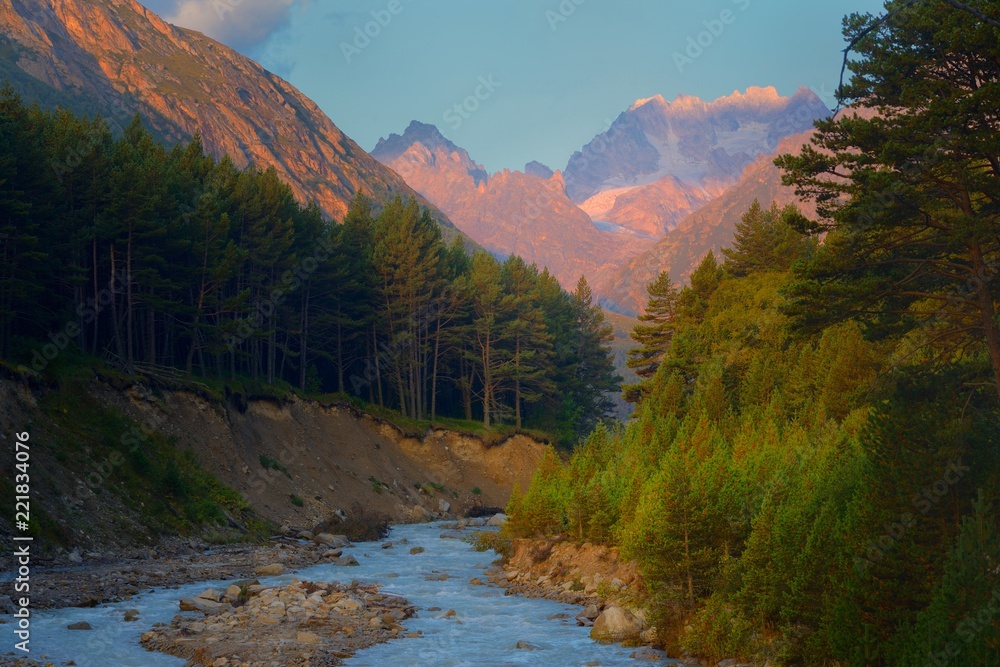 Dawn in mountains Dawn in mountains