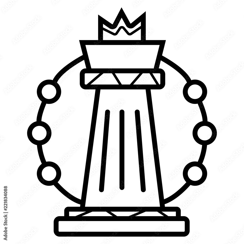 Strategic plan line icon Strategic plan line icon