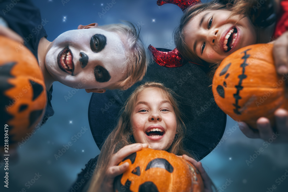 Fototapeta premium children on Halloween
