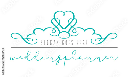 Weddingplanner Wedding Vector Logo Design photo