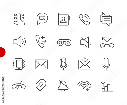 Web & Mobile Icons 1 // Red Point Series - Vector line icons for your digital or print projects.