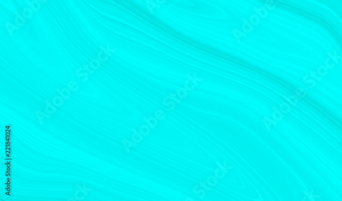 A wave pattern of white and blue. The background is turquoise with streaks and curved lines.