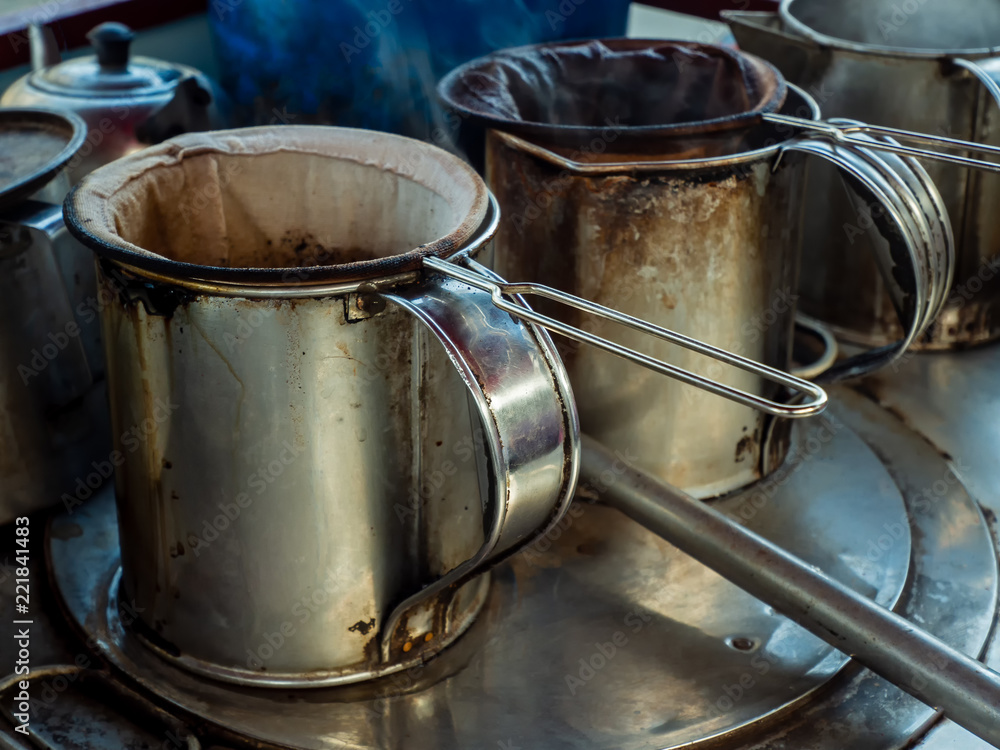 making traditional morning black coffee breaks. making traditional morning black coffee breaks.