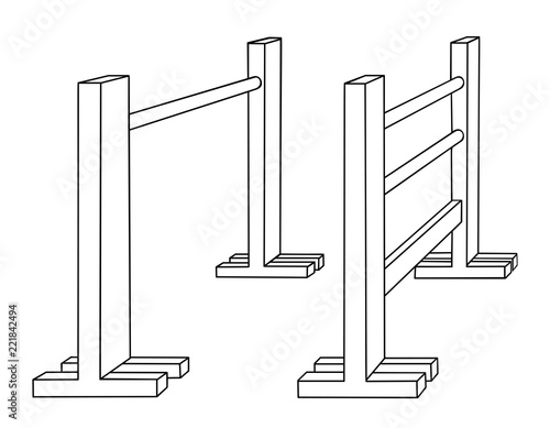 A sketch of a show jumping fence.