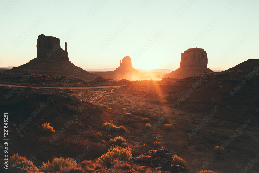 Monument Valley at sunrise, Arizona, USA