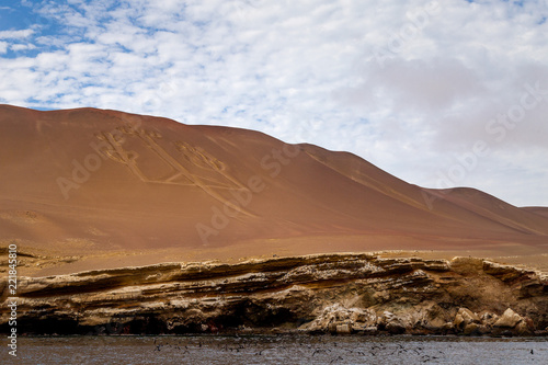 Chandelier de Paracas Rocher falaise îles Ballestas Pérou Ica Lima Paysage excursion visite tour 