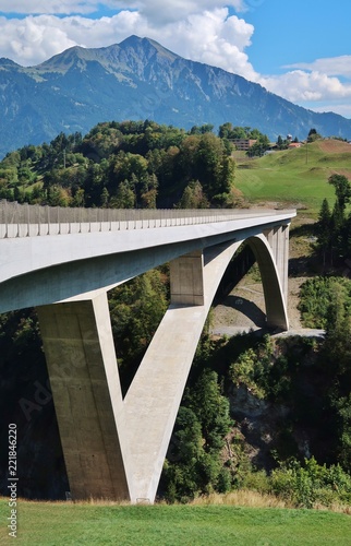 Taminabrücke bei Bad Ragaz, Ostschweiz photo