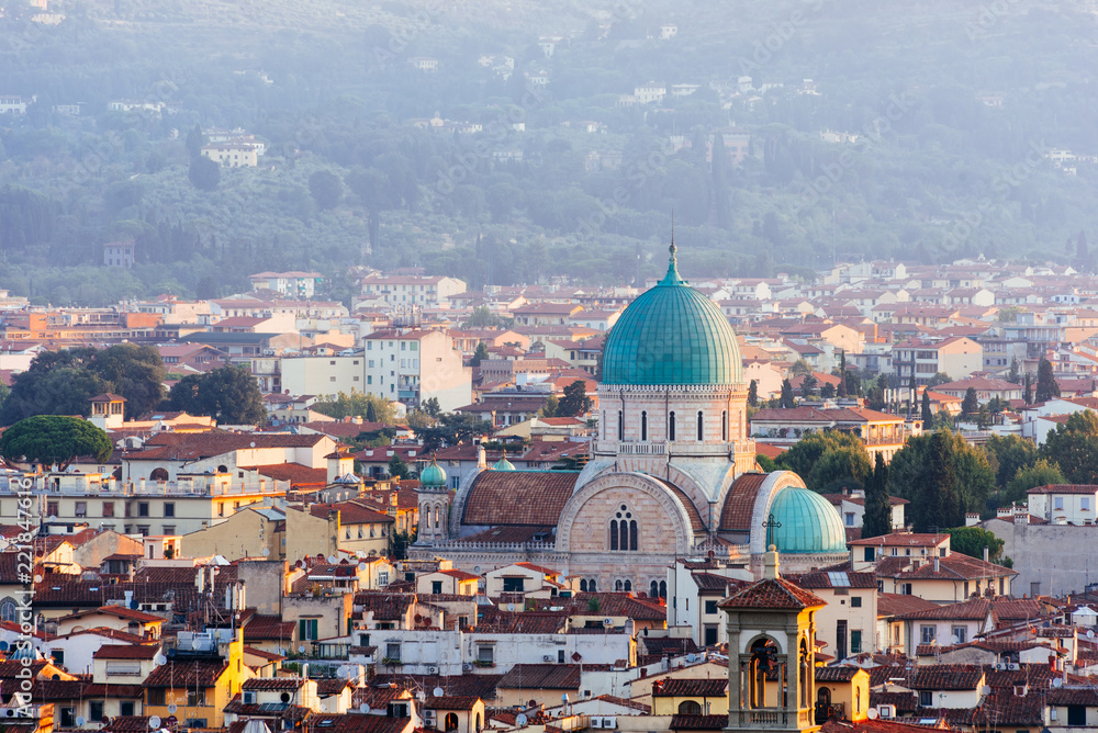 Great Synagogue of Florence at Sunrise
