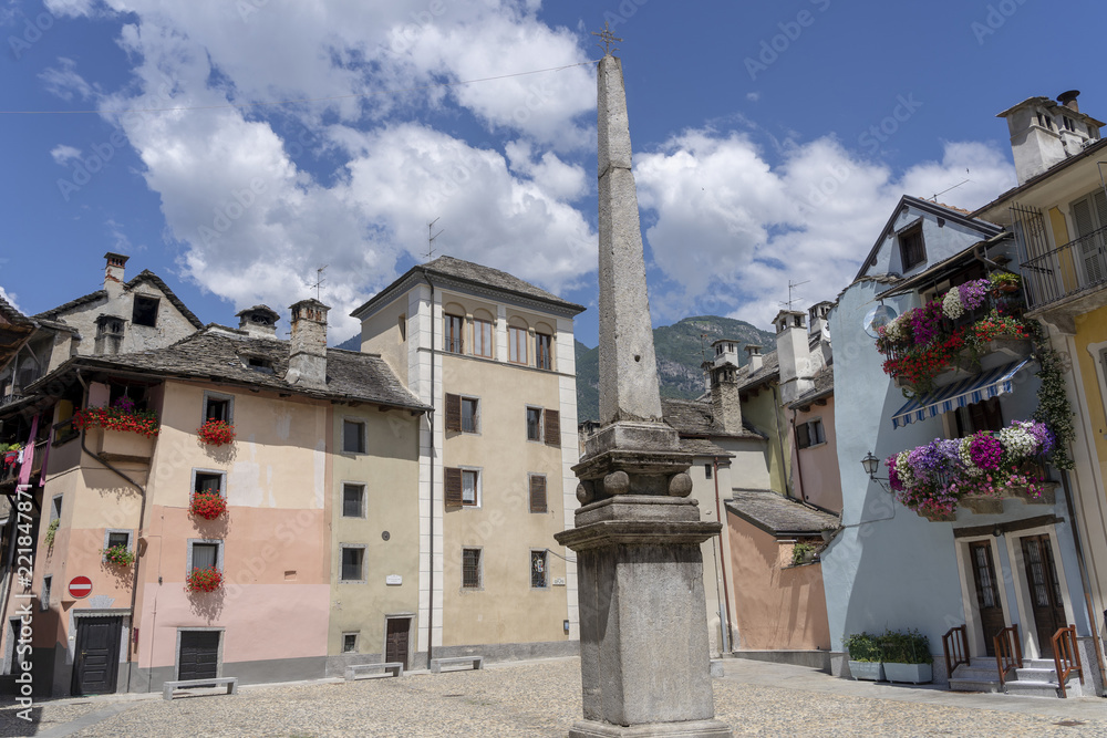 Fototapeta premium Domodossola, Piedmont, Italy: historic buildings