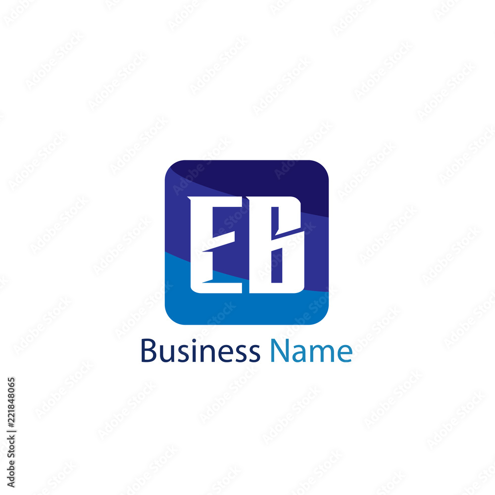 Fototapeta premium Initial Letter EB Logo Template Design