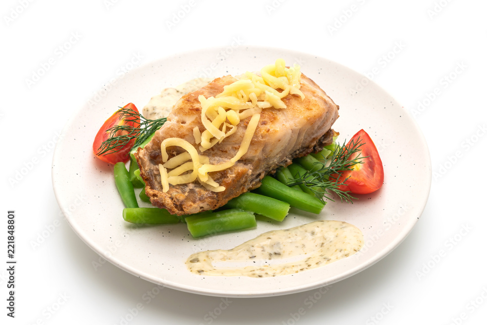 grilled snapper fish steak with vagetable grilled snapper fish steak with vagetable
