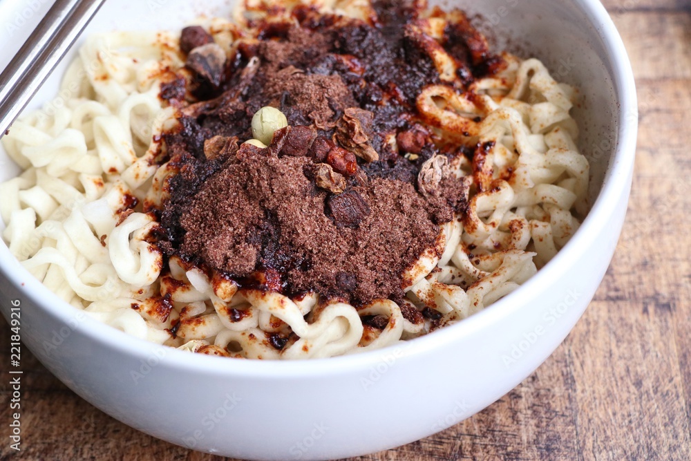 Instant black noodles - korean food Instant black noodles - korean food