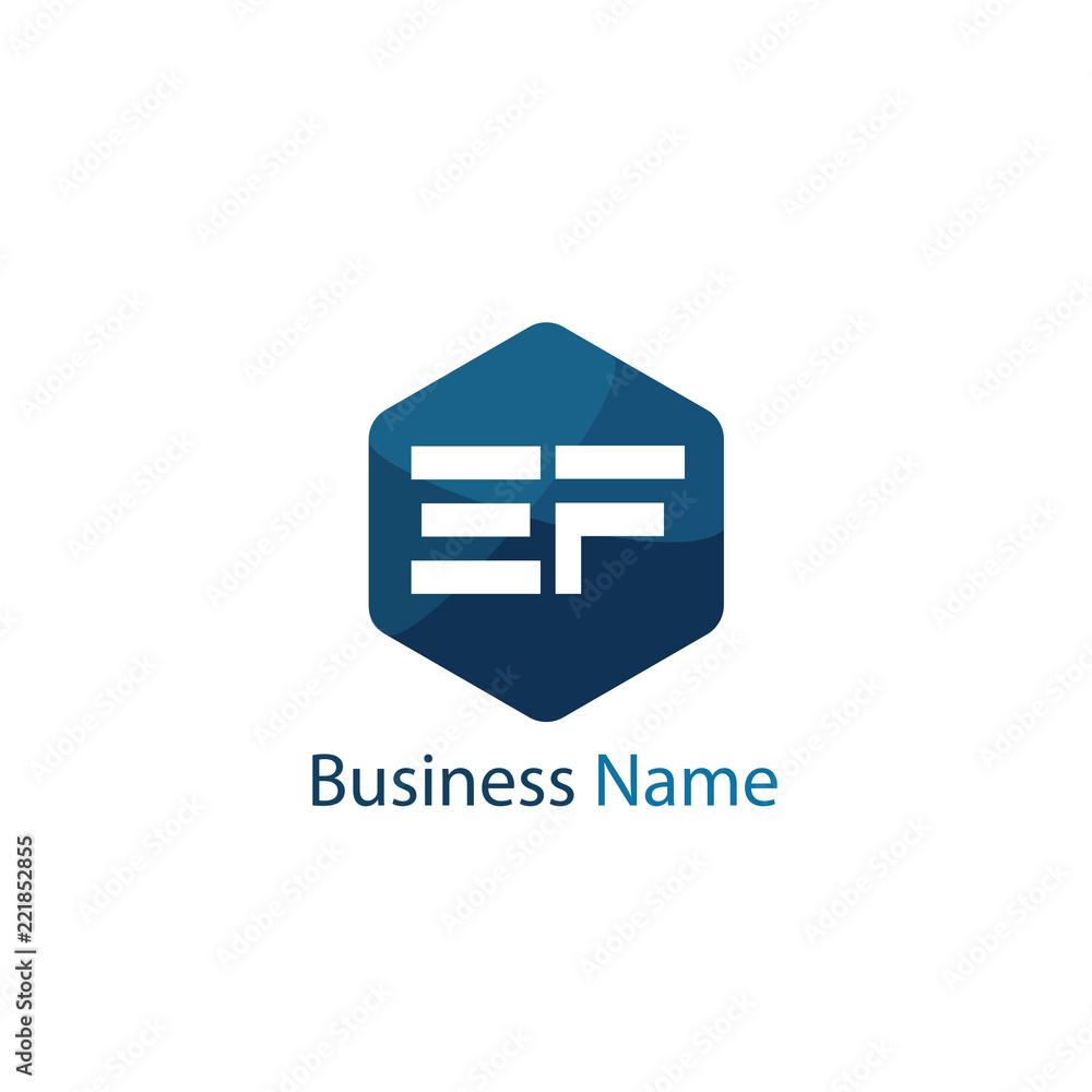 Obraz premium Initial Letter EF Logo Template Design