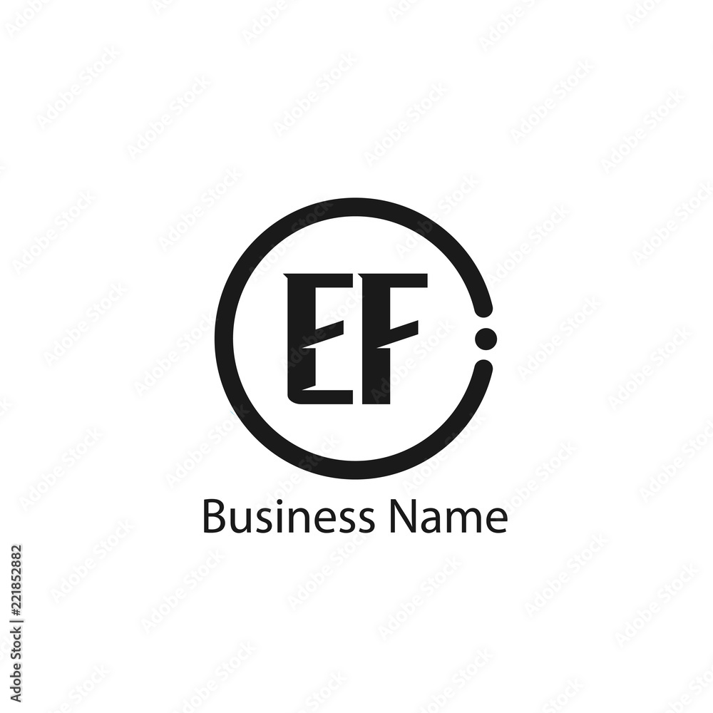 Fototapeta premium Initial Letter EF Logo Template Design