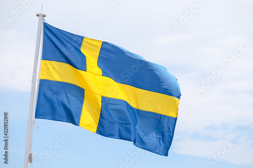 Swedish Flag in the wind
