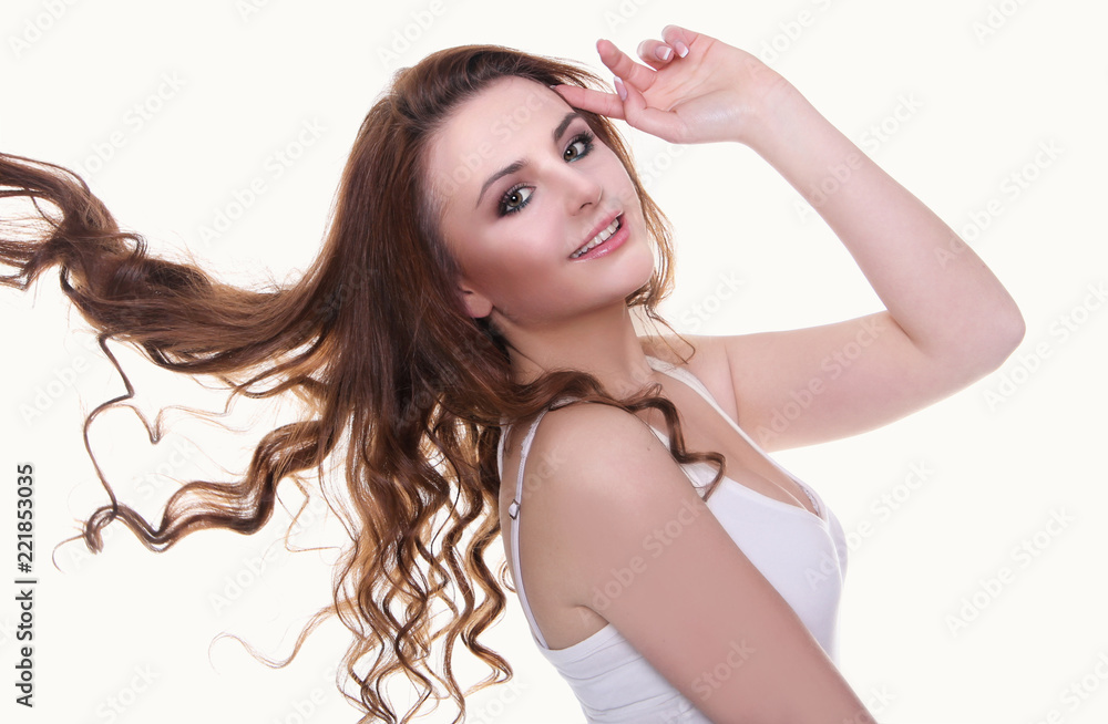 Obraz premium Beauty girl with healthy hair