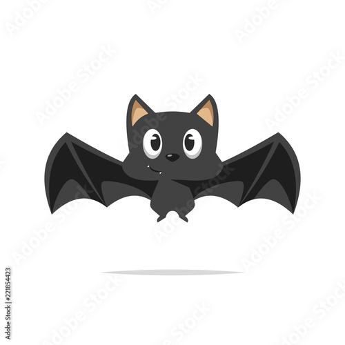 Cute cartoon bat vector