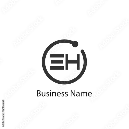 Free Download Initial Letter EH Logo Template Design - GFXLoad