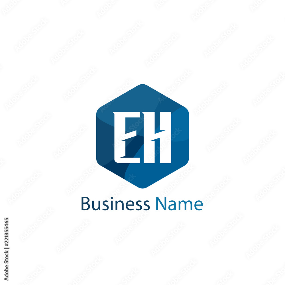 Obraz premium Initial Letter EH Logo Template Design