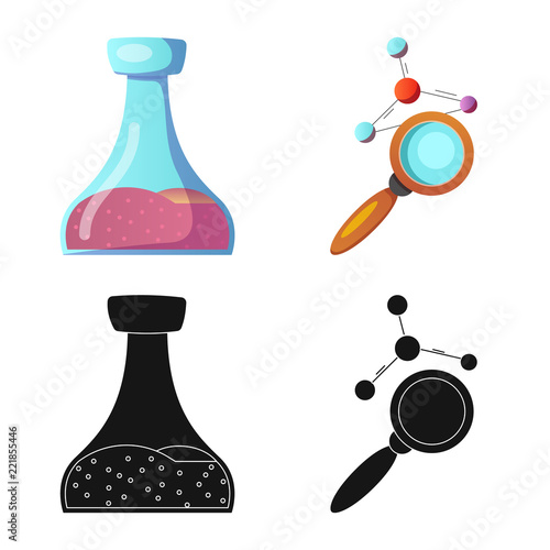 Vector design of genetic and plant symbol. Collection of genetic and biotechnology stock symbol for web.